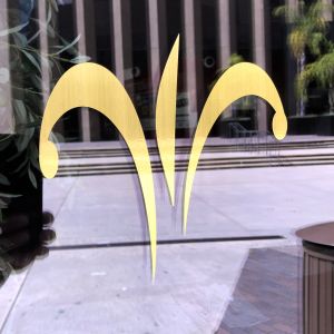 Metalic Logo on Glass 1