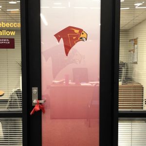 Perforated on Office Door