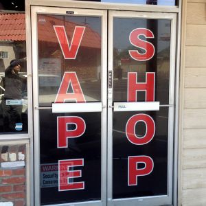 Solid Vinyl on Door Glass