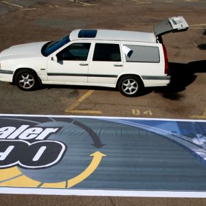 motorcycle show huge fabric banner